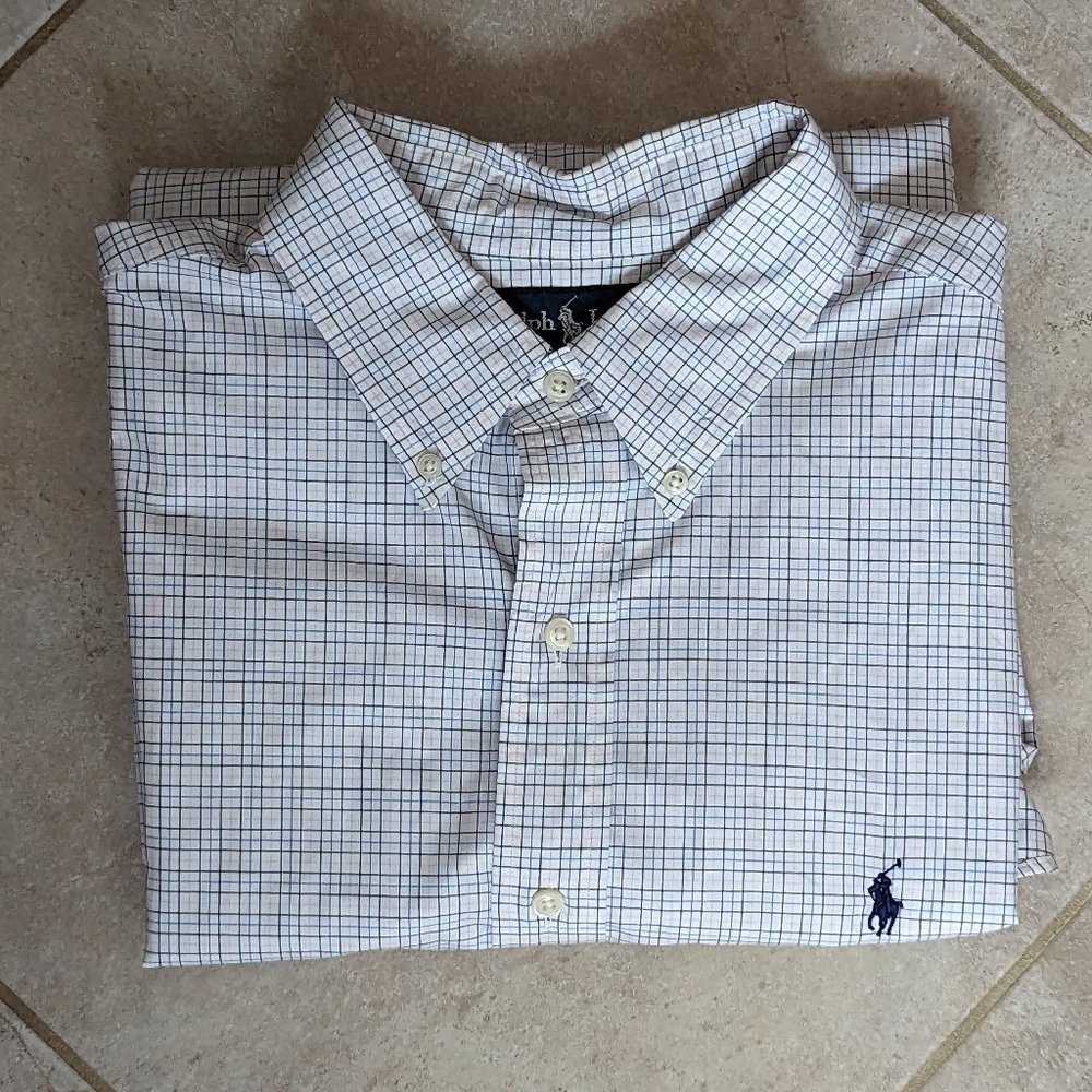 Ralph Lauren Plaid Men's Long Sleeve Collared Shirt
